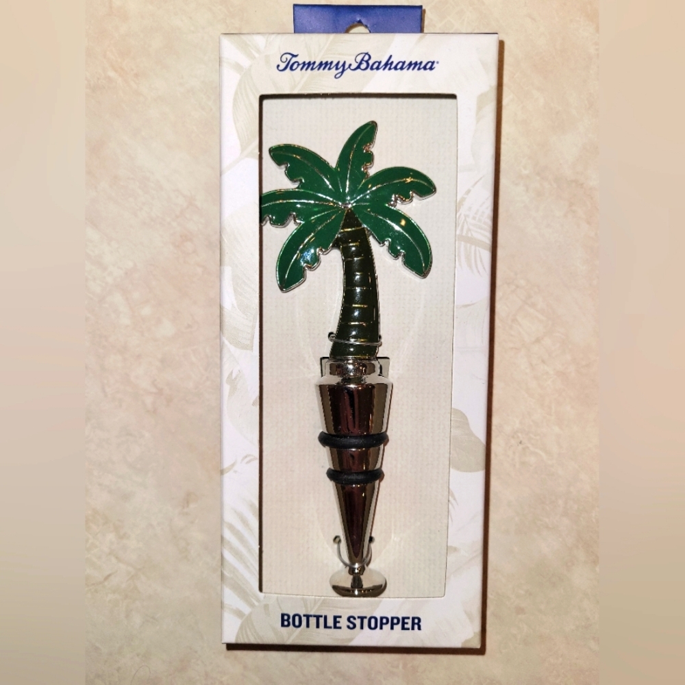 🌴 NEW Tommy Bahama Palm Tree bottle stopper